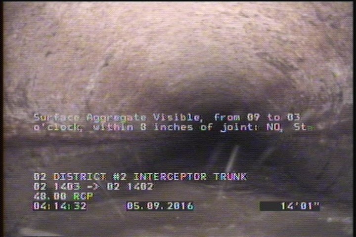 Surface Aggregate Visible, from 09 to 03 o'clock, within 8 inches of joint: NO, Start