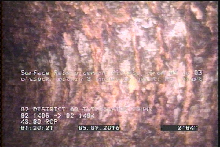 Surface Reinforcement Visible, from 09 to 03 o'clock, within 8 inches of joint: NO, Start
