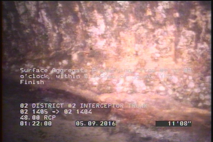 Surface Aggregate Projecting, from 09 to 03 o'clock, within 8 inches of joint: YES, Finish