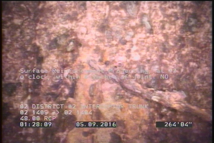 Surface Reinforcement Projecting, at 12 o'clock, within 8 inches of joint: NO