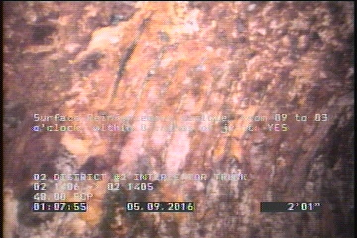 Surface Reinforcement Visible, from 09 to 03 o'clock, within 8 inches of joint: YES, Start
