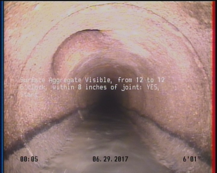Surface Aggregate Visible, from 12 to 12 o'clock, within 8 inches of joint: YES, Start