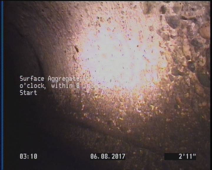 Surface Aggregate Visible, from 08 to 04 o'clock, within 8 inches of joint: YES, Start