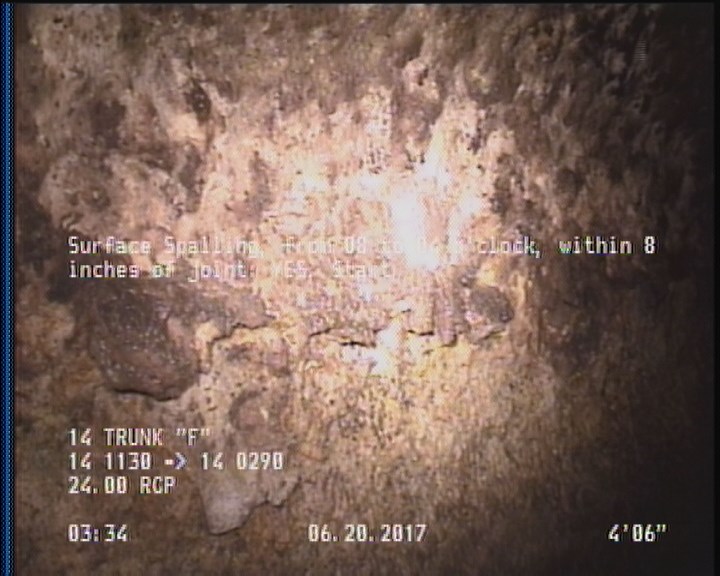 Surface Spalling, from 08 to 04 o'clock, within 8 inches of joint: YES, Start