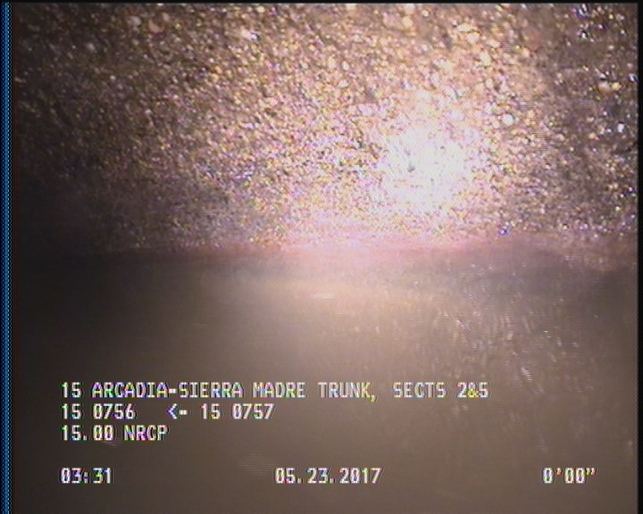 Deposits Attached Grease, 5 %of cross sectional area, from 03 to 09 o'clock, , within 8 inches of joint: YES, Start