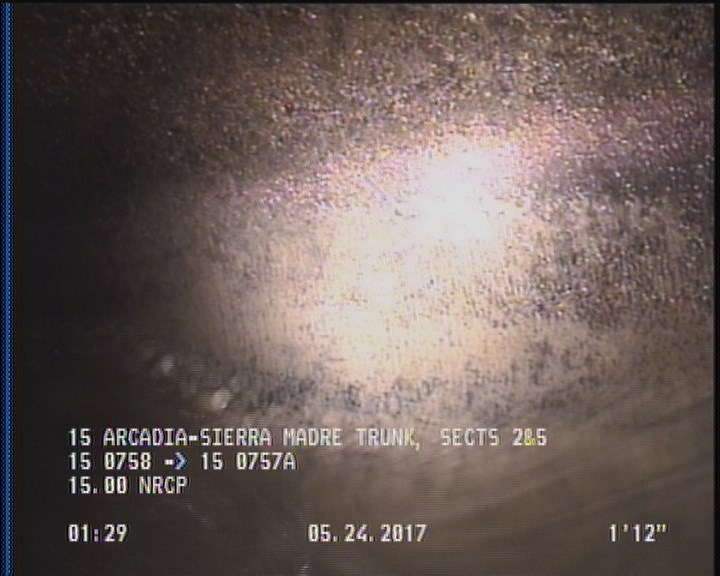 Deposits Attached Grease, 5 %of cross sectional area, from 03 to 09 o'clock, , within 8 inches of joint: YES, Start