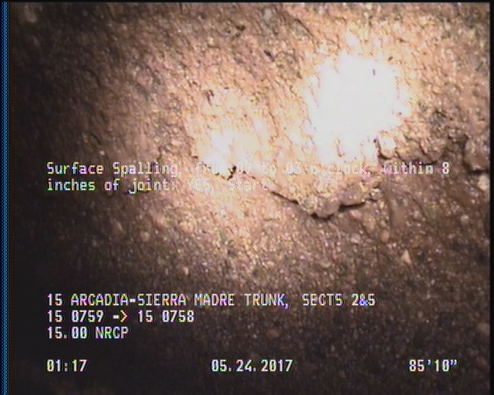 Surface Spalling, from 09 to 03 o'clock, within 8 inches of joint: YES, Start