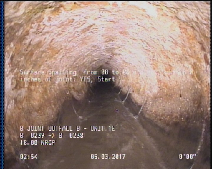Surface Spalling, from 08 to 04 o'clock, within 8 inches of joint: YES, Start
