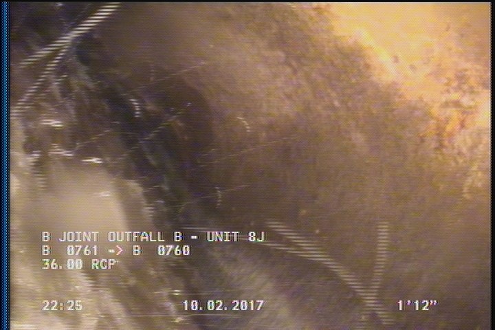 Survey Abandoned - VIEW OF THE D/S SIPHON FROM THE U/S MH
