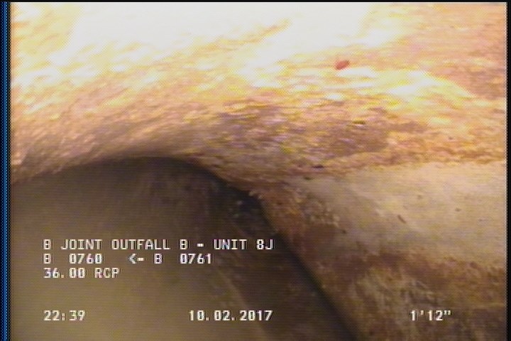 Survey Abandoned - VIEW OF THE U/S SIPHON FROM D/S MH