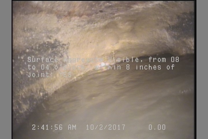 Surface Aggregate Visible, from 08 to 04 o'clock, within 8 inches of joint: YES
