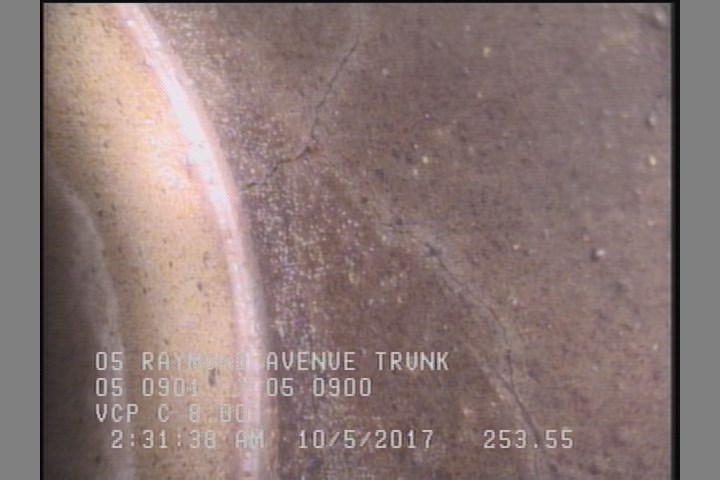 Crack Multiple, from 08 to 04 o'clock, within 8 inches of joint: YES