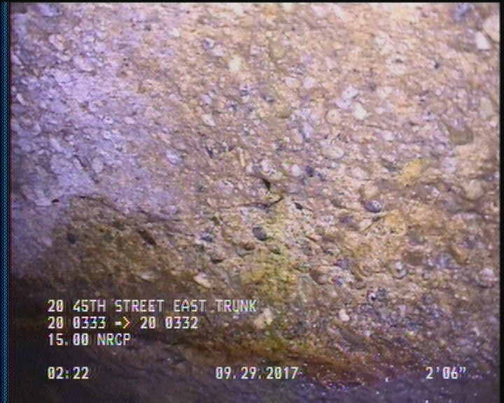 Surface Aggregate Projecting, from 09 to 03 o'clock, within 8 inches of joint: YES, Start