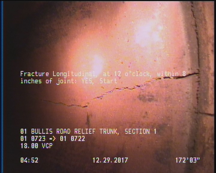 Fracture Longitudinal, at 12 o'clock, within 8 inches of joint: YES, Start
