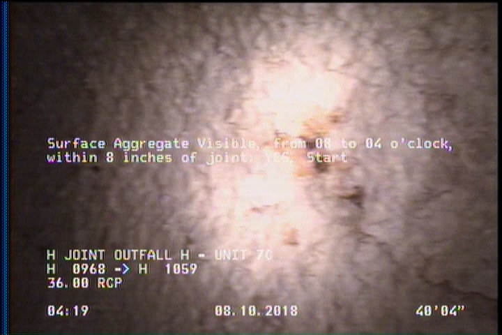 Surface Aggregate Visible, from 08 to 04 o'clock, within 8 inches of joint: YES, Start