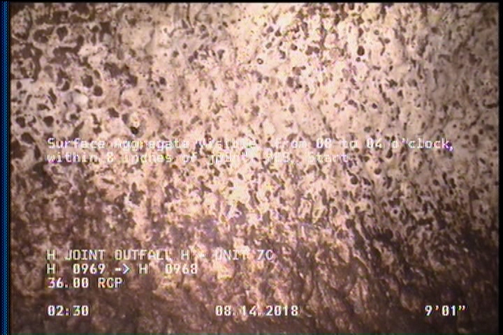 Surface Aggregate Visible, from 08 to 04 o'clock, within 8 inches of joint: YES, Start