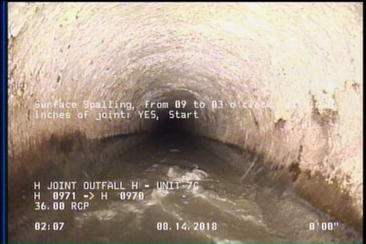 Surface Spalling, from 09 to 03 o'clock, within 8 inches of joint: YES, Start