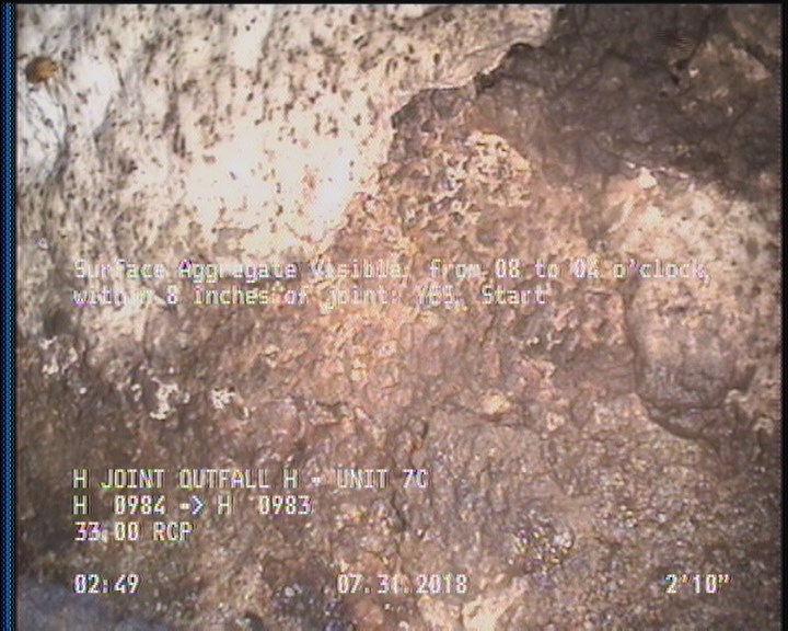 Surface Aggregate Visible, from 08 to 04 o'clock, within 8 inches of joint: YES, Start