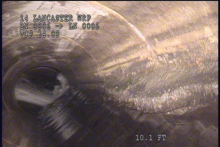 Deposits Attached Encrustation, 5 %of cross sectional area, from 04 to 08 o'clock, , within 8 inches of joint: YES, Start