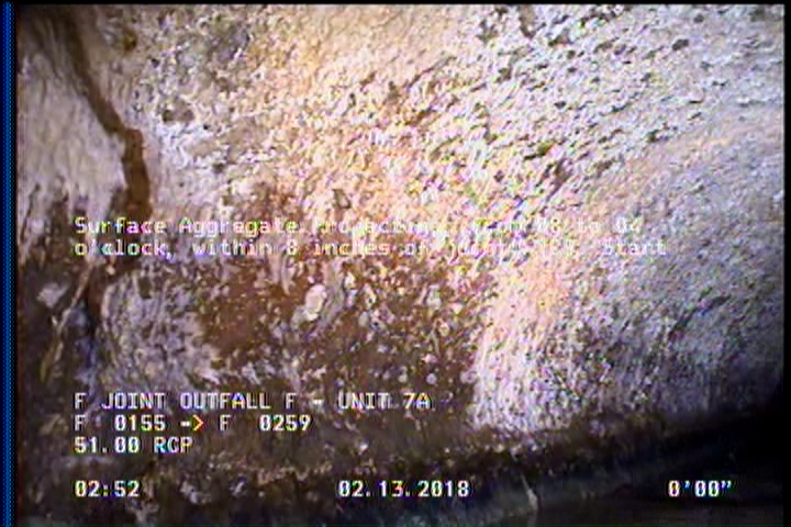 Surface Aggregate Projecting, from 08 to 04 o'clock, within 8 inches of joint: YES, Start