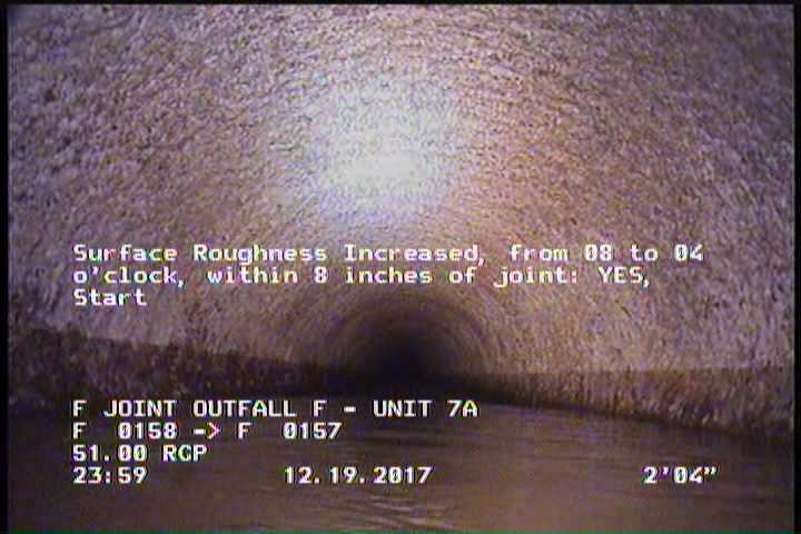 Surface Roughness Increased, from 08 to 04 o'clock, within 8 inches of joint: YES, Start
