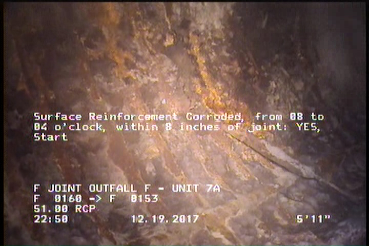 Surface Reinforcement Corroded, from 08 to 04 o'clock, within 8 inches of joint: YES, Start