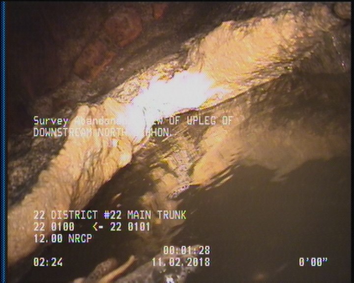 Survey Abandoned - VIEW OF UPLEG OF DOWNSTREAM NORTH SIPHON.