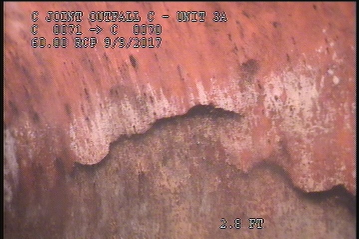 Lining Failure Other, from 01 to 03 o'clock, within 8 inches of joint: NO, Start - PEELING