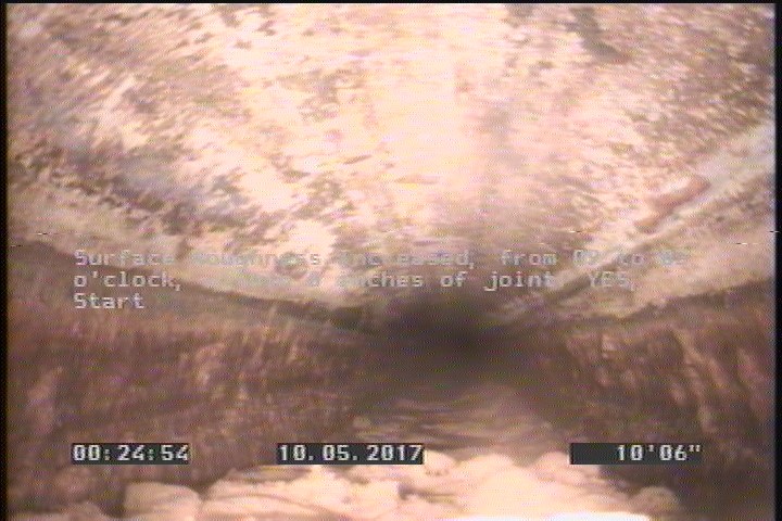 Surface Roughness Increased, from 09 to 03 o'clock, within 8 inches of joint: YES, Start