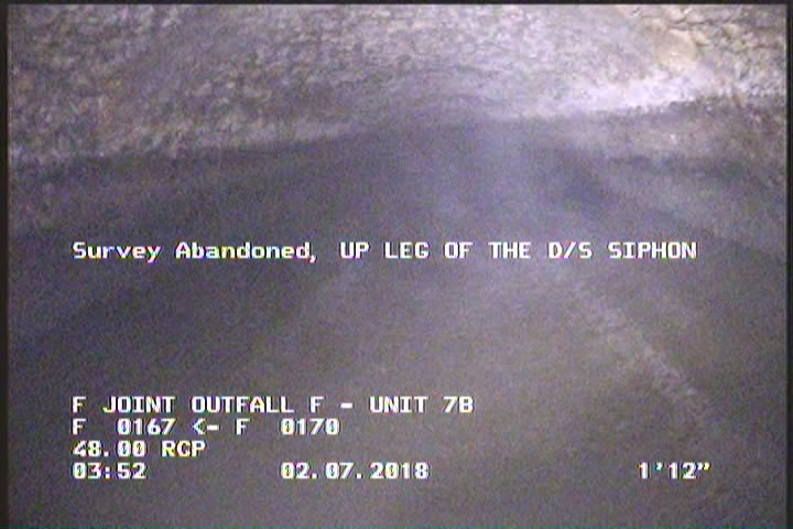 Survey Abandoned - UP LEG OF THE D/S SIPHON