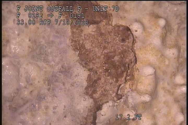 Surface Spalling, from 08 to 04 o'clock, within 8 inches of joint: YES, Start - BLISTERING PEELING CONCRETE UNDER MAG COAT