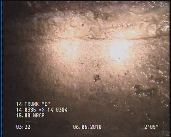 Deposits Attached Grease, 5 %of cross sectional area, from 03 to 09 o'clock, , within 8 inches of joint: YES, Start