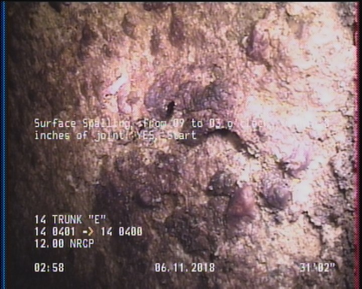 Surface Spalling, from 09 to 03 o'clock, within 8 inches of joint: YES, Start