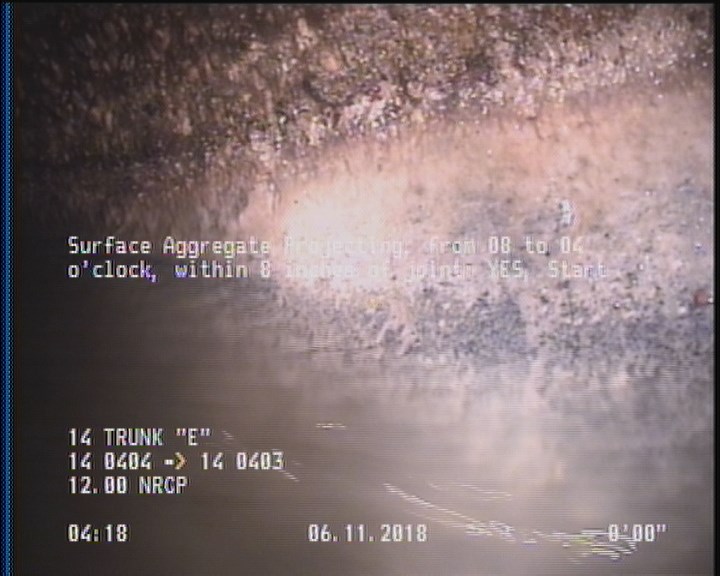 Deposits Attached Grease, 5 %of cross sectional area, from 08 to 04 o'clock, , within 8 inches of joint: YES, Start
