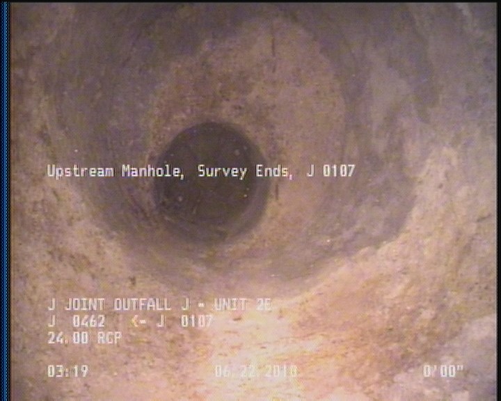 Upstream Manhole, Survey Ends - J 0107