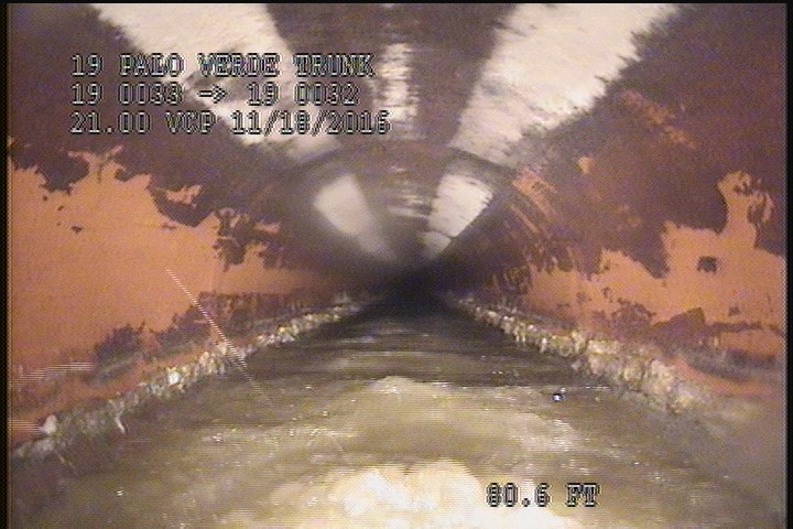 Deposits Attached Grease, 5 %of cross sectional area, from 04 to 08 o'clock, , within 8 inches of joint: YES, Start - POSSIBLE SCALE ALSO