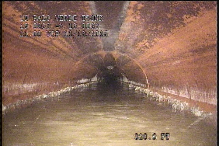 Deposits Attached Grease, 5 %of cross sectional area, from 03 to 09 o'clock, , within 8 inches of joint: YES, Change - POSSIBLE SCALE ALSO