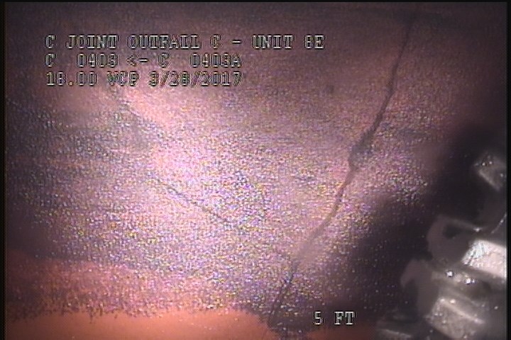 Crack Multiple, from 12 to 04 o'clock, within 8 inches of joint: NO