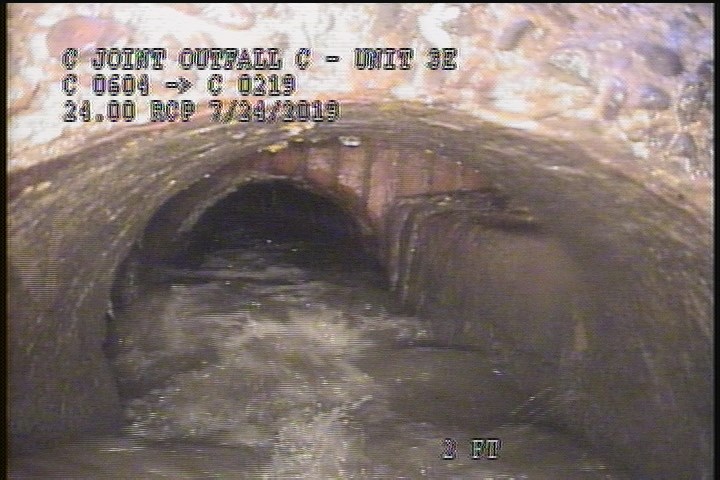 Upstream Manhole, Survey Begins - 9:11 AM