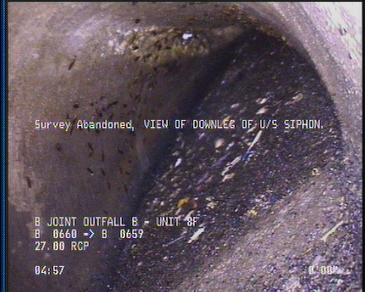 Survey Abandoned - VIEW OF DOWNLEG OF U/S SIPHON.