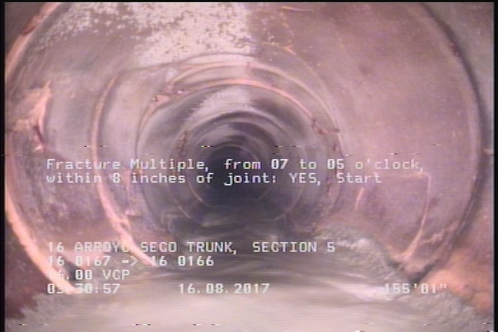 Fracture Multiple, from 07 to 05 o'clock, within 8 inches of joint: YES, Start