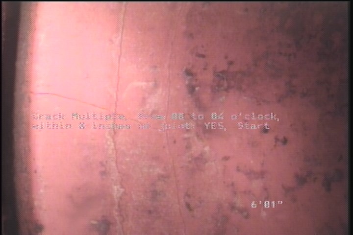 Crack Multiple, from 08 to 04 o'clock, within 8 inches of joint: YES, Start