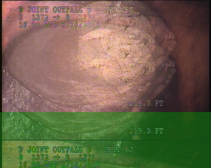Tap Break-In Defective, at 01 o'clock, -, , within 8 inches of joint: NO, 6" - Open 99% GREASE