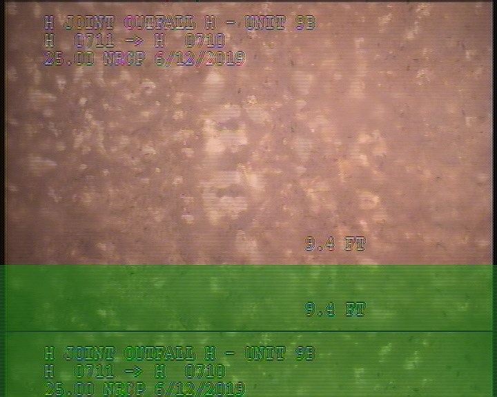 Water Mark, 50 %of cross sectional area