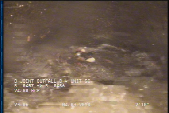 Survey Abandoned - VIEW OF THE D/S SIPHON FROM THE U/S MH