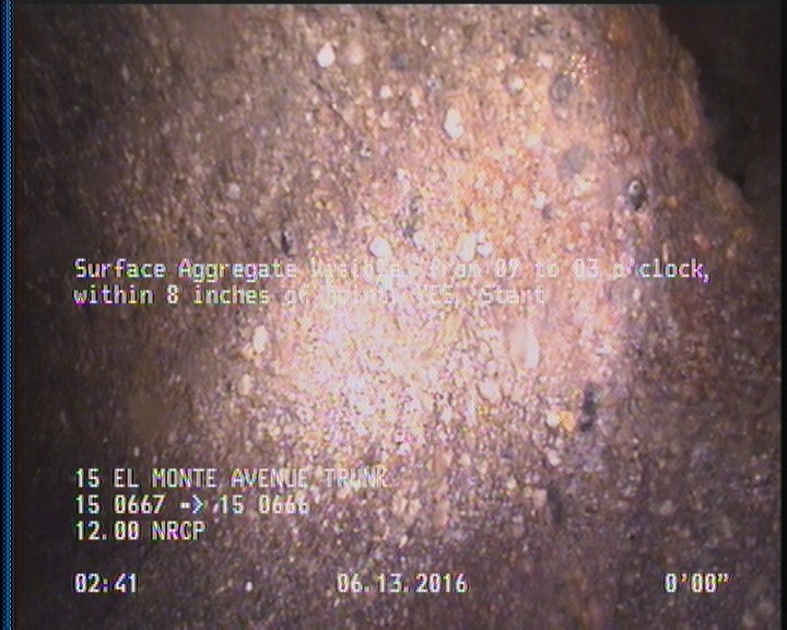 Surface Aggregate Visible, from 09 to 03 o'clock, within 8 inches of joint: YES, Start