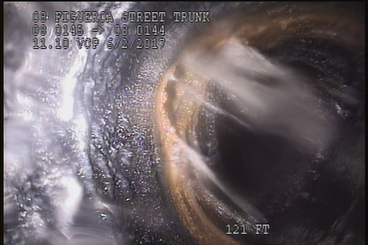 Deposits Attached Grease, 5 %of cross sectional area, from 08 to 04 o'clock, , within 8 inches of joint: YES
