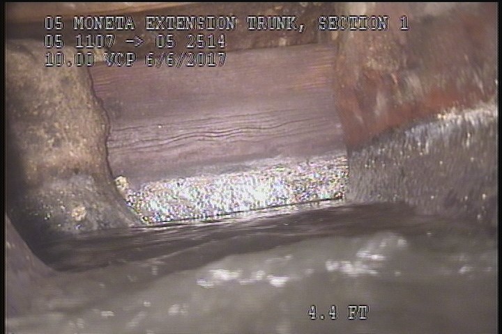 Downstream Manhole, Survey Ends - 4:00AM STOPLOG IN PLACE DOWNSTREAM
