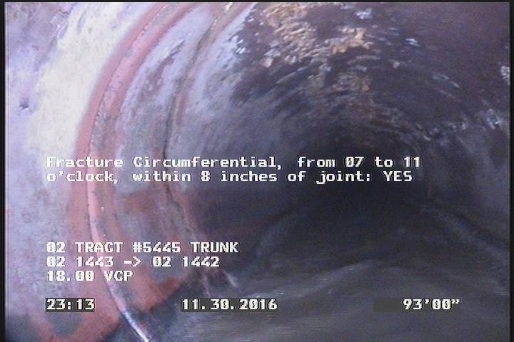Fracture Circumferential, from 07 to 11 o'clock, within 8 inches of joint: YES