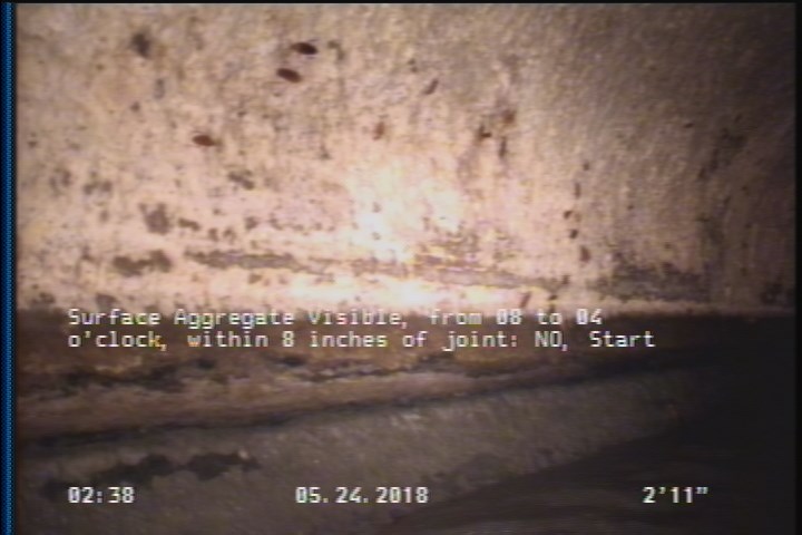 Surface Aggregate Visible, from 08 to 04 o'clock, within 8 inches of joint: NO, Start